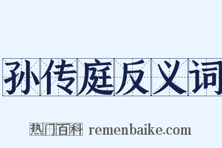 孙传庭反义词是什么意思的图片